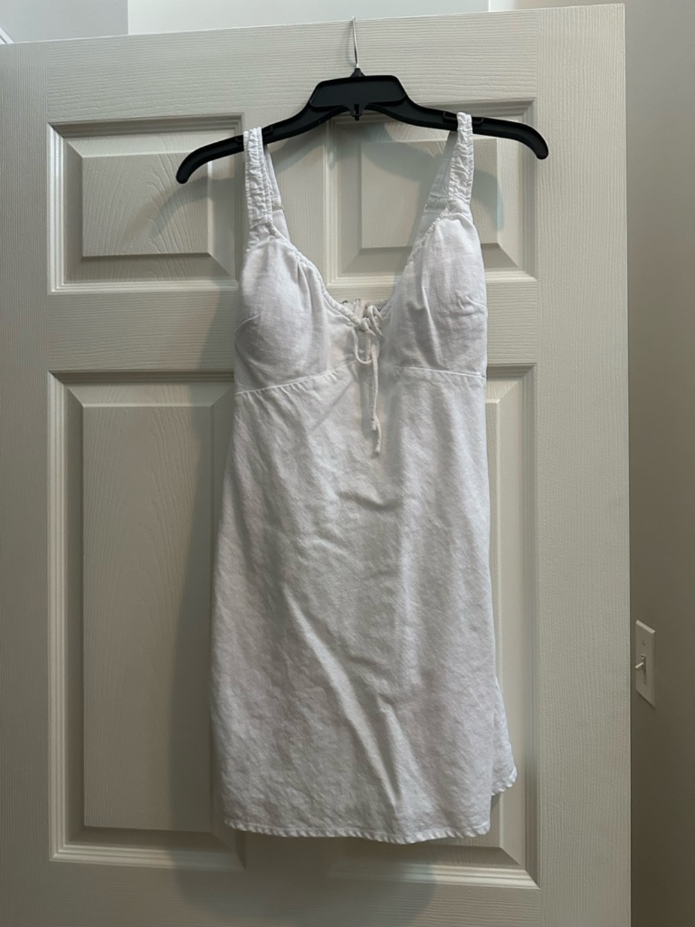 Abercrombie & Fitch White Linen-Blend Chemise